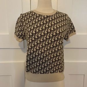 Vintage Dior athletic short sleeve sweater